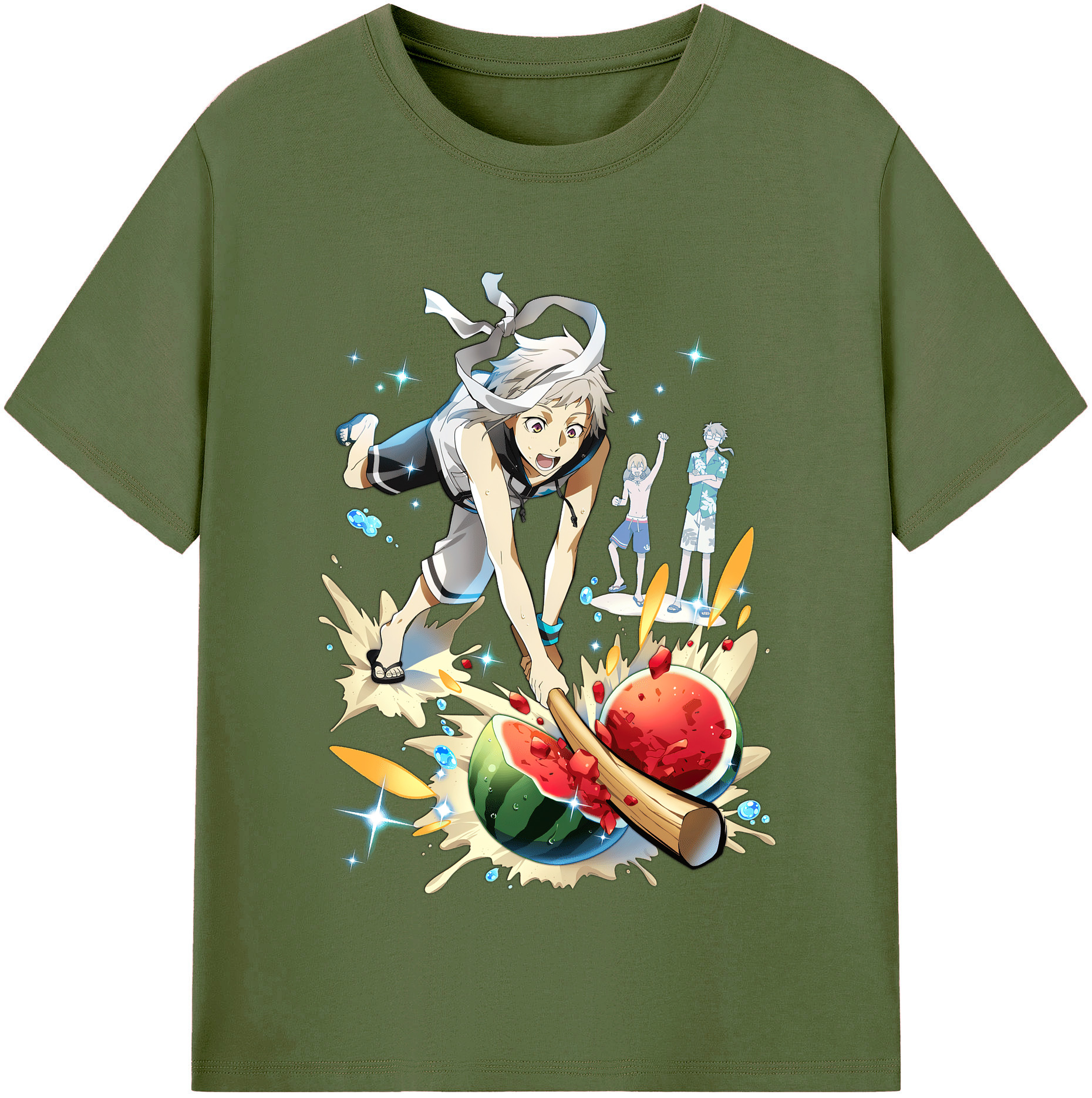 （画像用） 文豪ストレイドッグス Bungo Stray Dogs 綿100％半袖Tシャツ（フロントプリント）